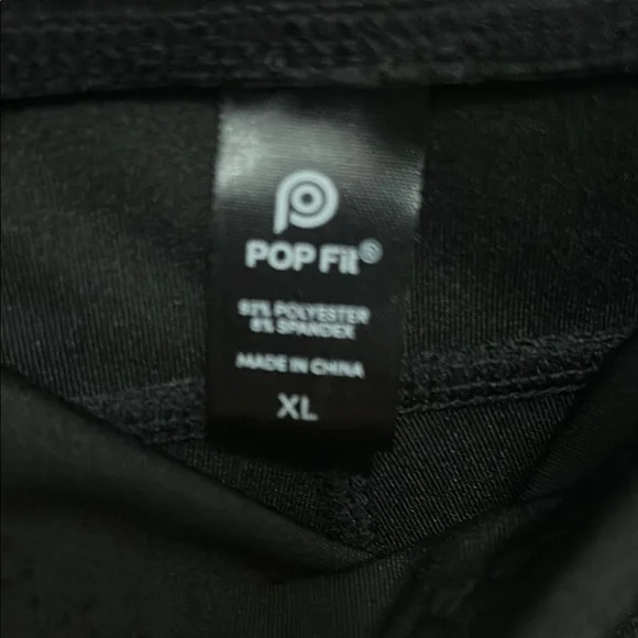 Popfit Women's high rise waist compression leggings new without tags pockets - Picture 3 of 3